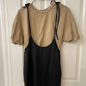 Skirt with tie up straps